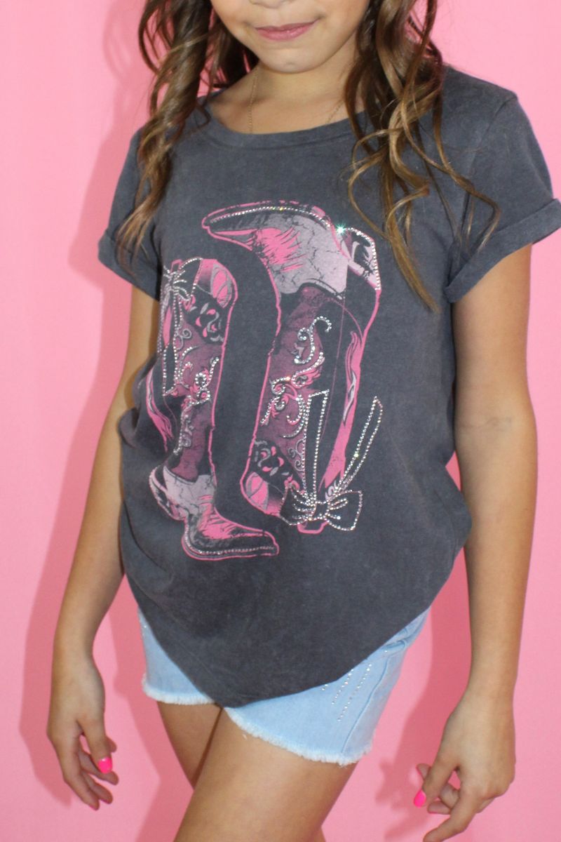 Cowgirl Boots Rhinestone T-Shirt