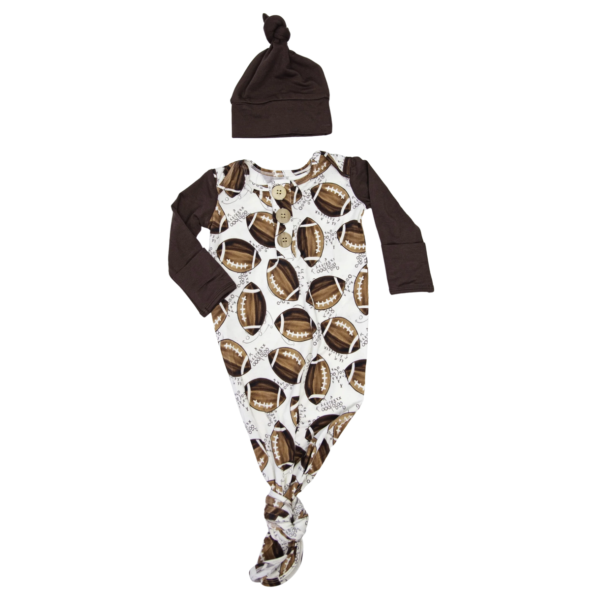 Tiny Tackle Gown & Hat Set
