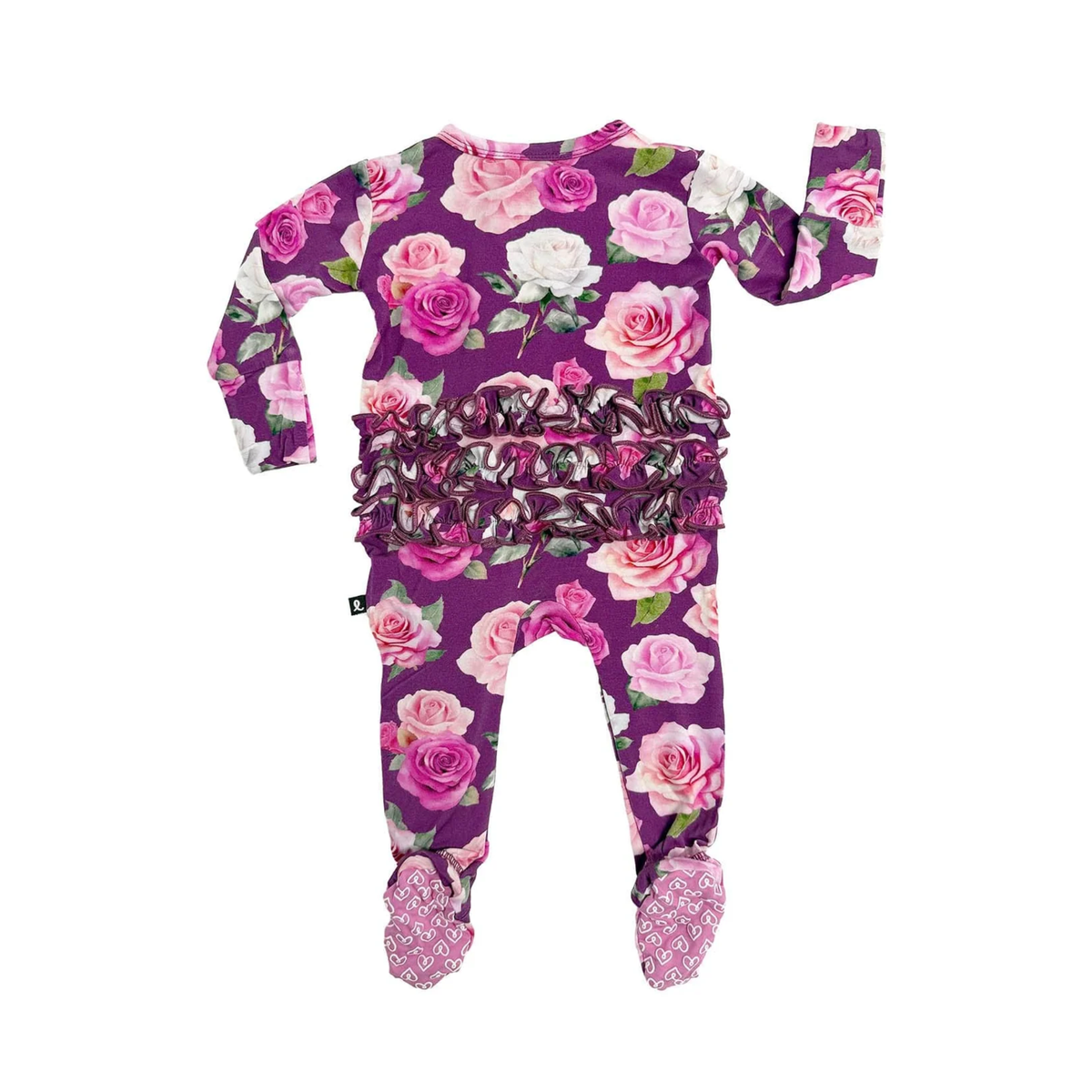 Lev Baby Zippered Footie / Amara Pink Floral