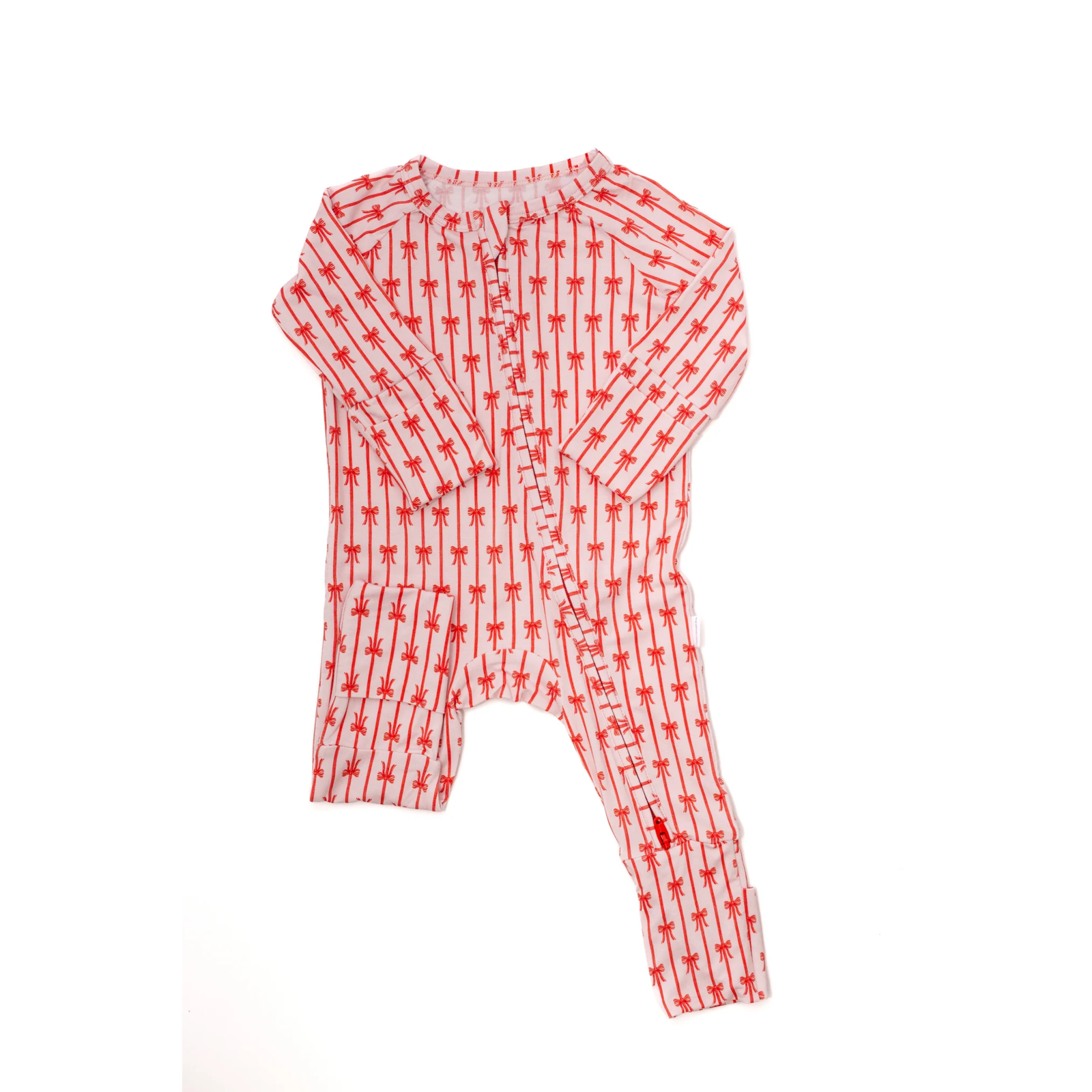 Convertible Zip Sleep Romper / Holiday Bows