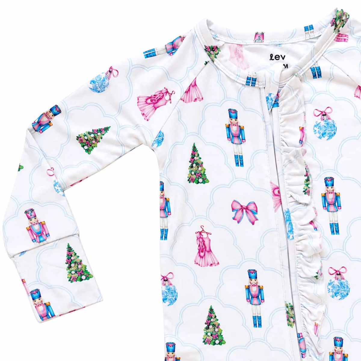 Lev Baby Ruffled Poppy Convertible Romper / Angelina Nutcracker