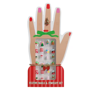 Christmas Nails & Jewelry Set