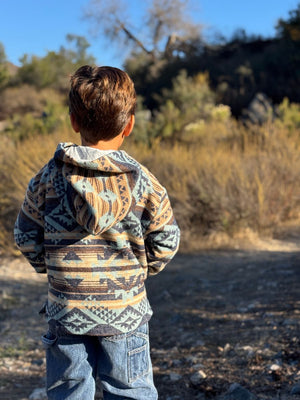 Me & Henry Rancho Jacket / Blue & Tan