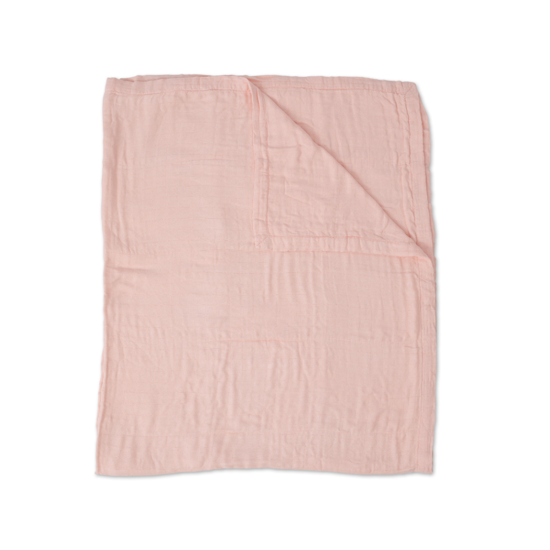 Little Unicorn Deluxe Muslin Quilted Throw (60"x72") / Blush