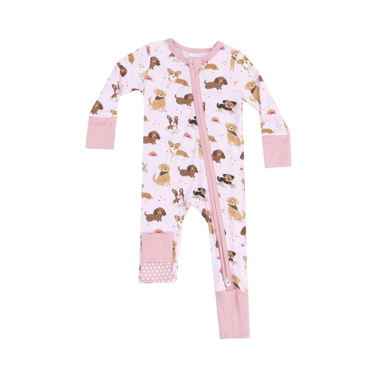Pink Best Friend Dog 2 Way Zipper Convertible Romper