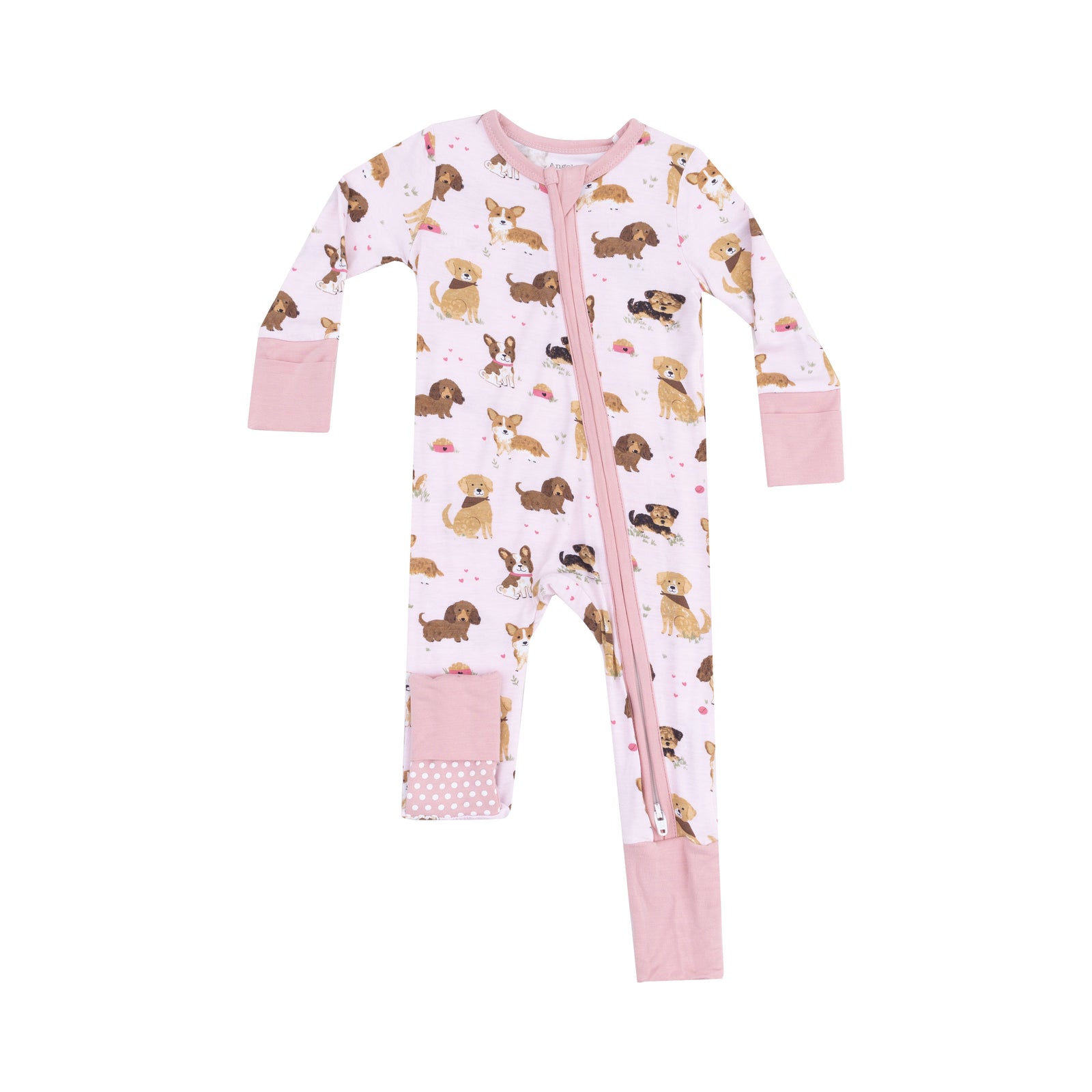 Pink Best Friend Dog 2 Way Zipper Convertible Romper