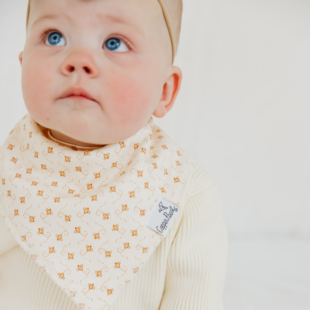 Copper Pearl Bandana Bibs / Eden