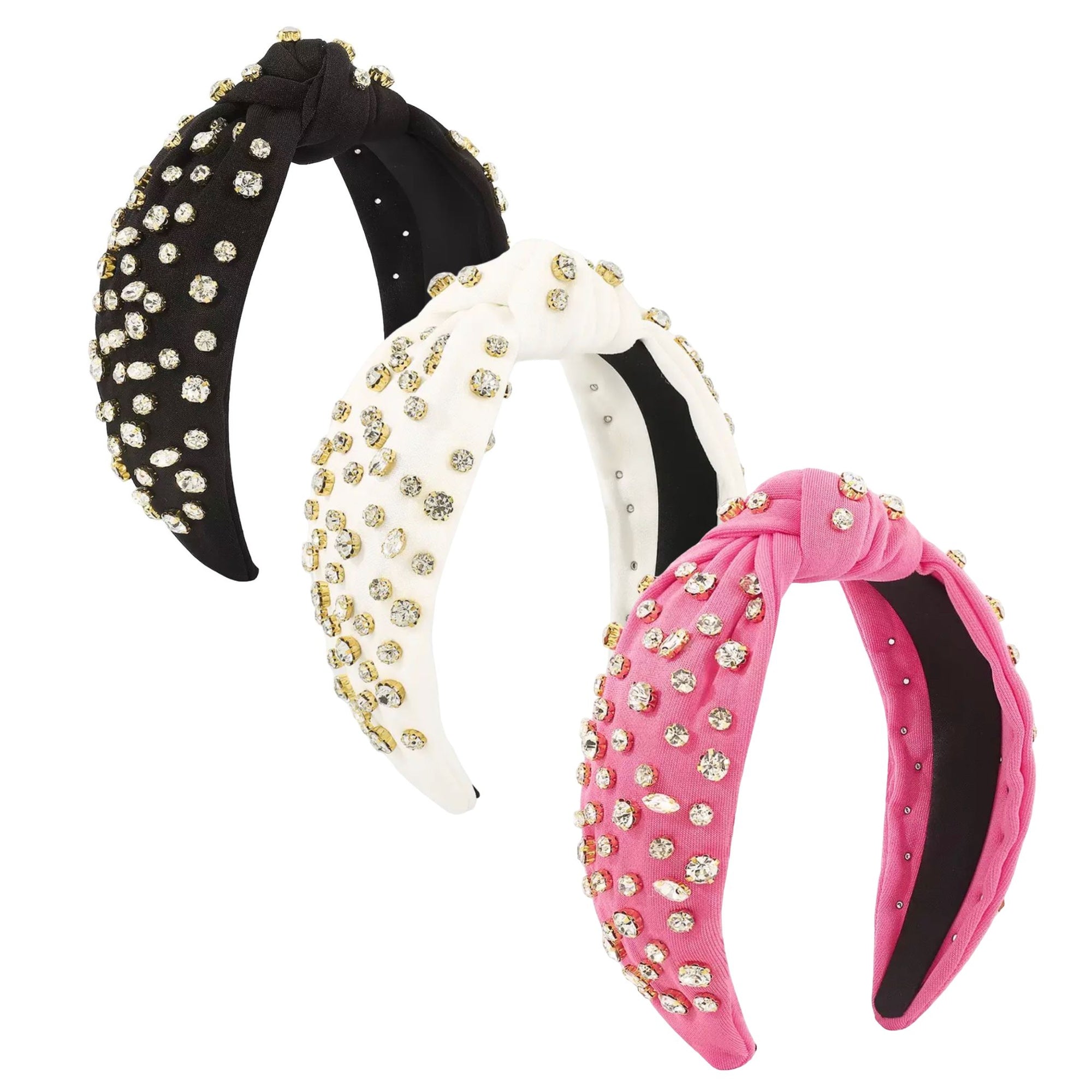 Rhinestone Knot Trio Headband