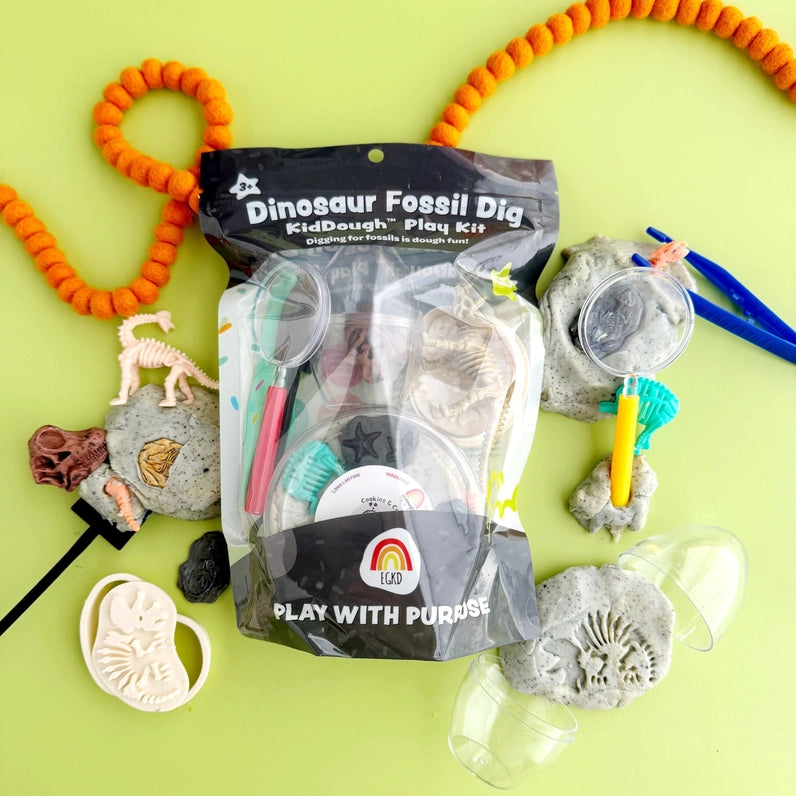 KidDough Sensory Play Kit / Dinosaur Fossil Dig