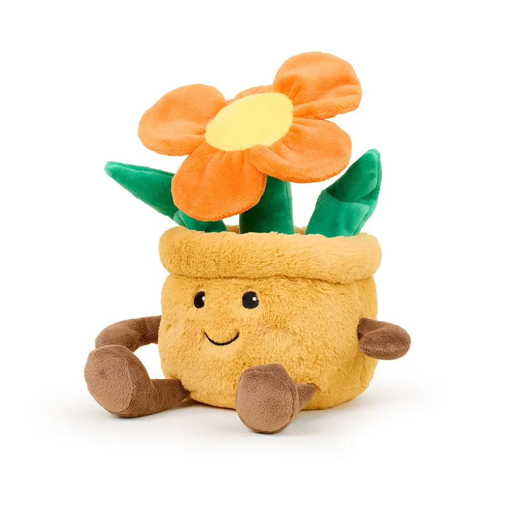 Warmies Cozy Plush Orange Flower Pot