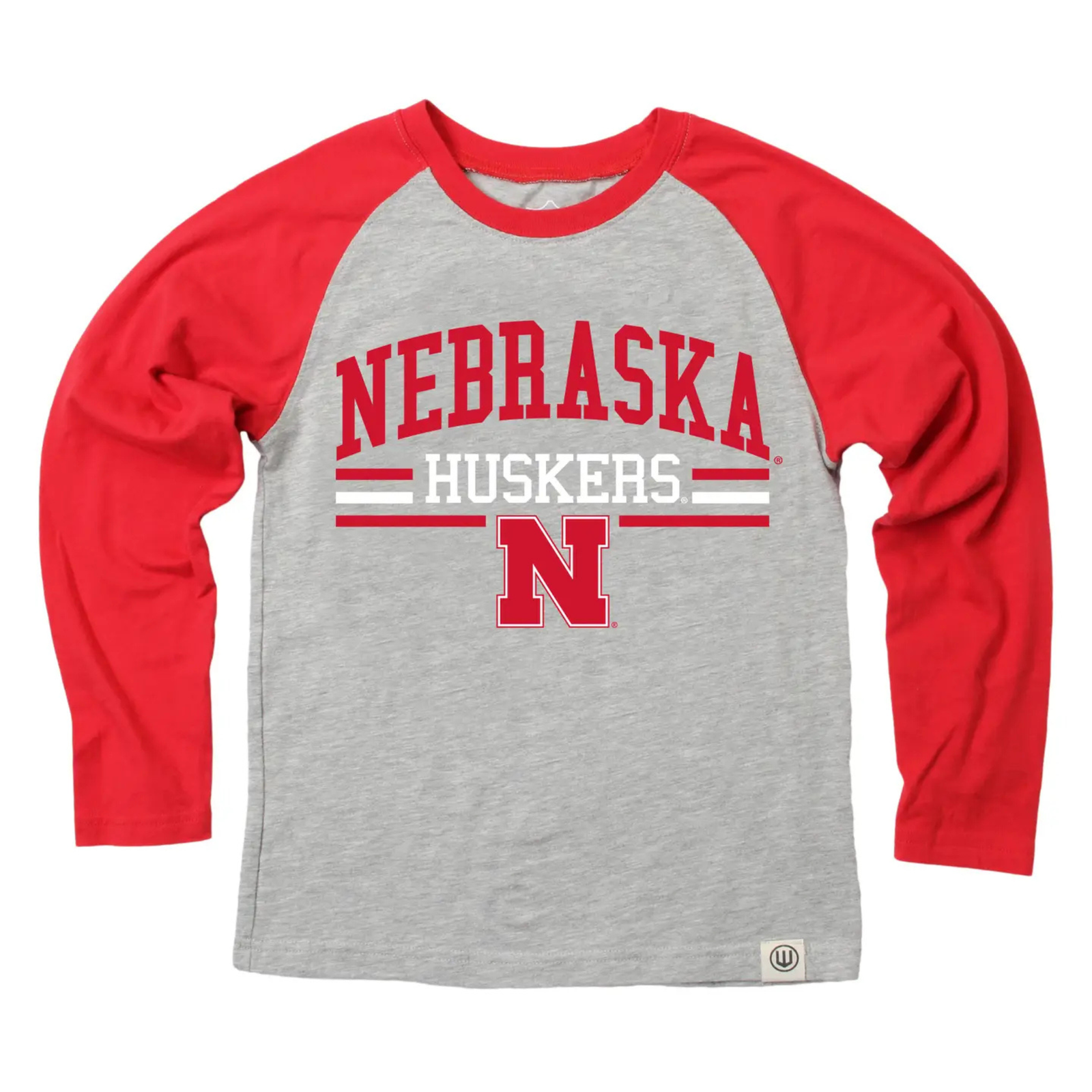 Nebraska Cornhuskers Raglan / Red/Gray