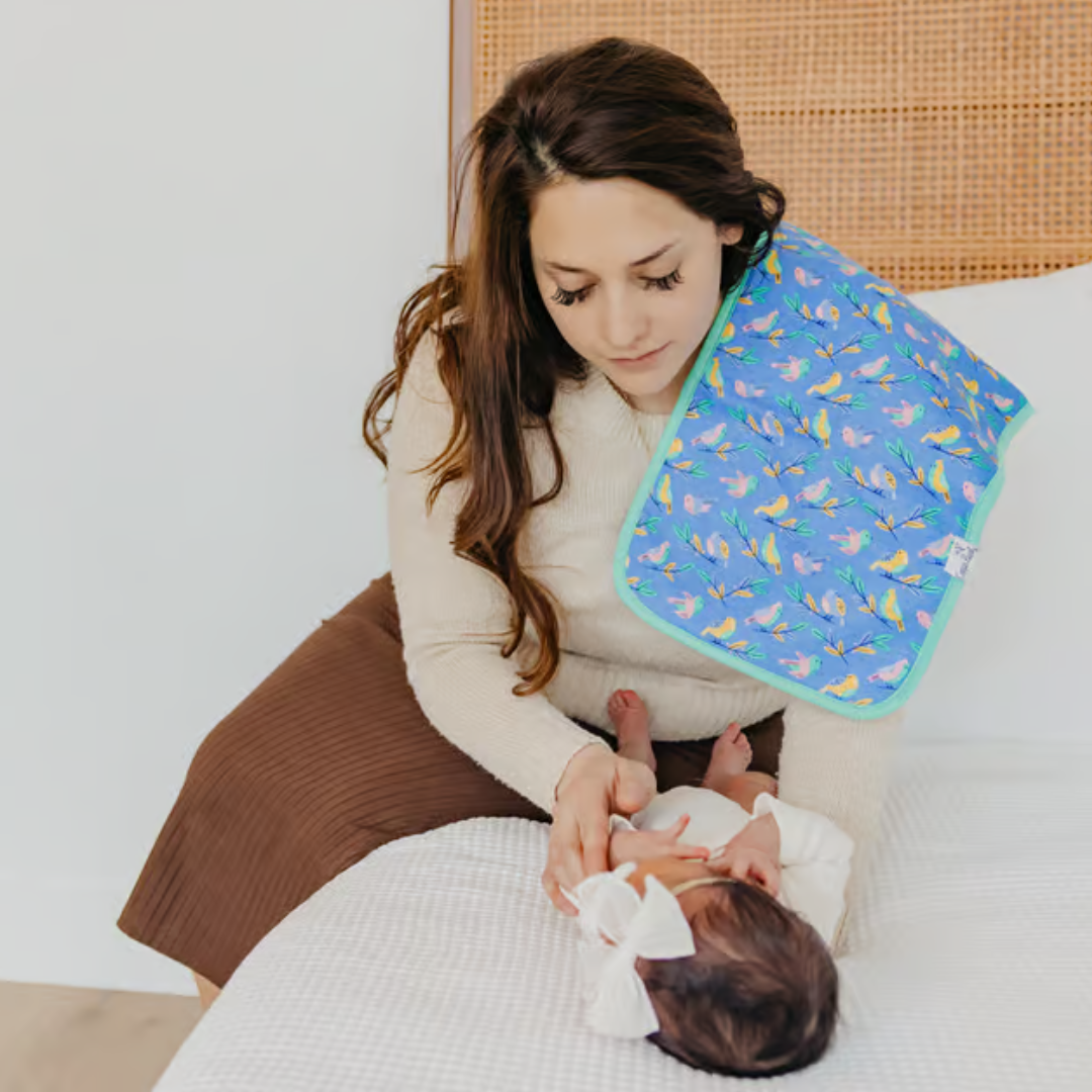 Copper Pearl Burp Cloth Set / Birdie