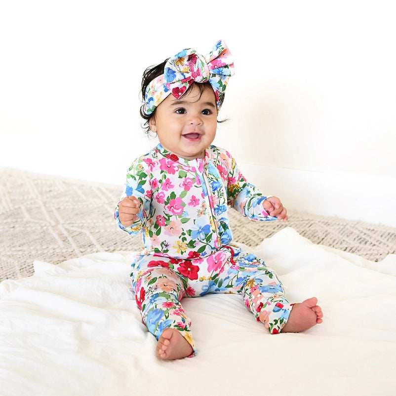 Kaylee Ruffle Zip Bamboo Romper