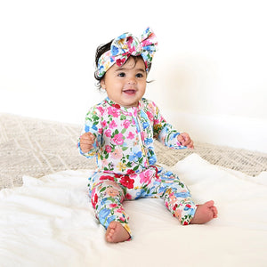 Kaylee Ruffle Zip Bamboo Romper