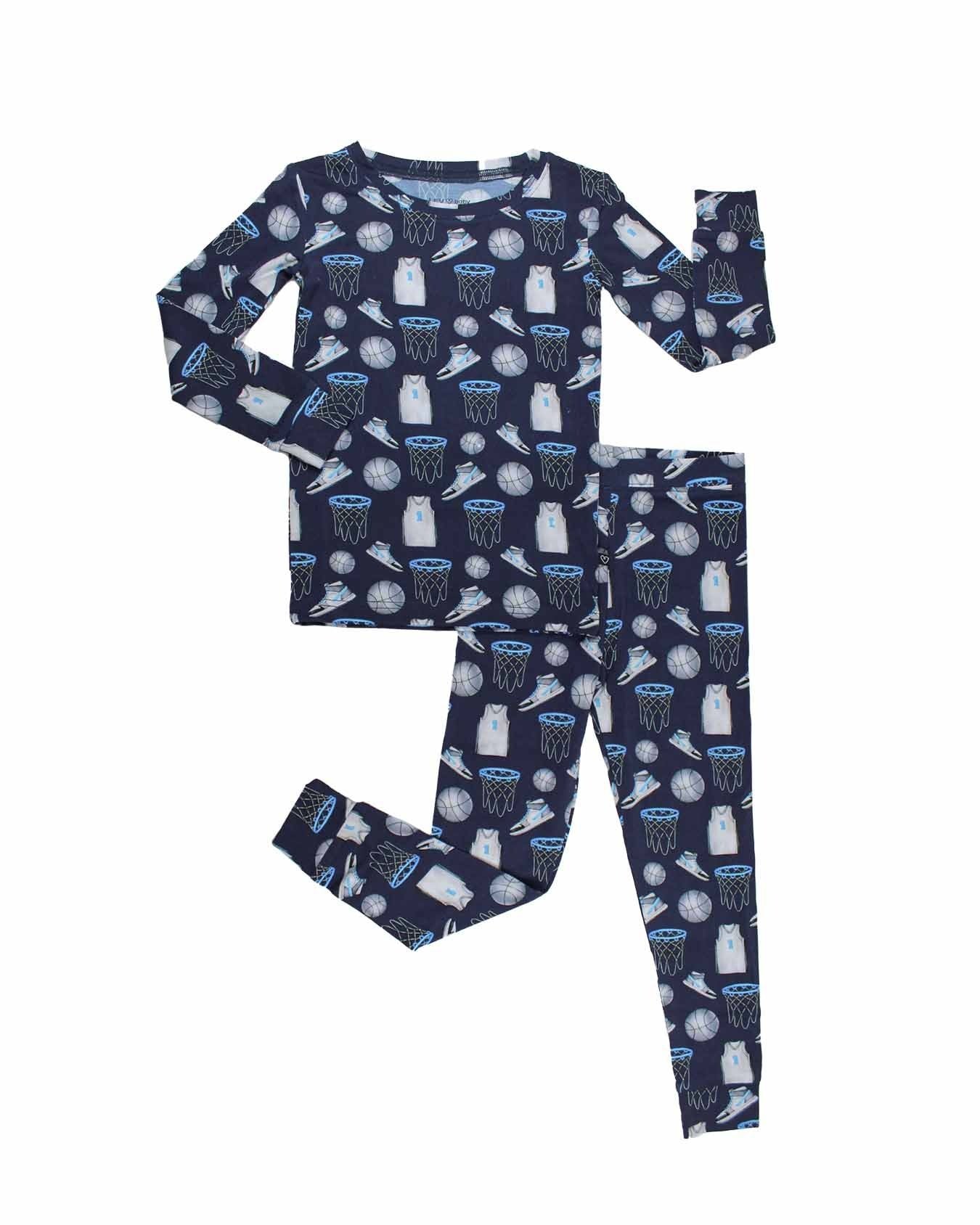 Lev Baby Lounge Set / Navy Basketball (Duncan)