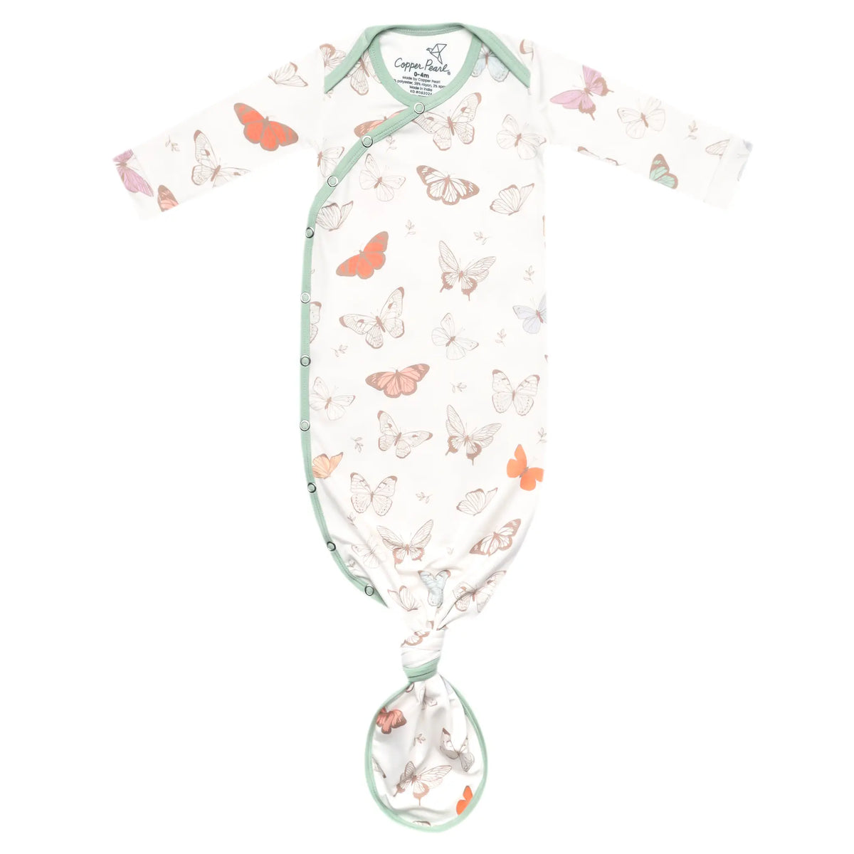 Copper Pearl Newborn Knotted Gown / Luna