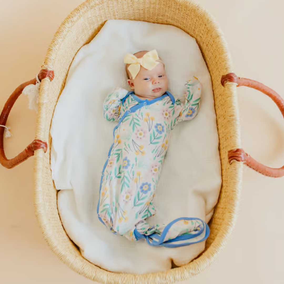 Copper Pearl Newborn Knotted Gown / Clara