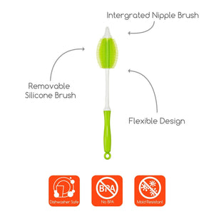 2-in-1 Silicone Bottle Cleaning Brush