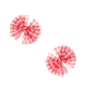 Baby Bling Tulle Baby FAB Clips / Gingham Cherry