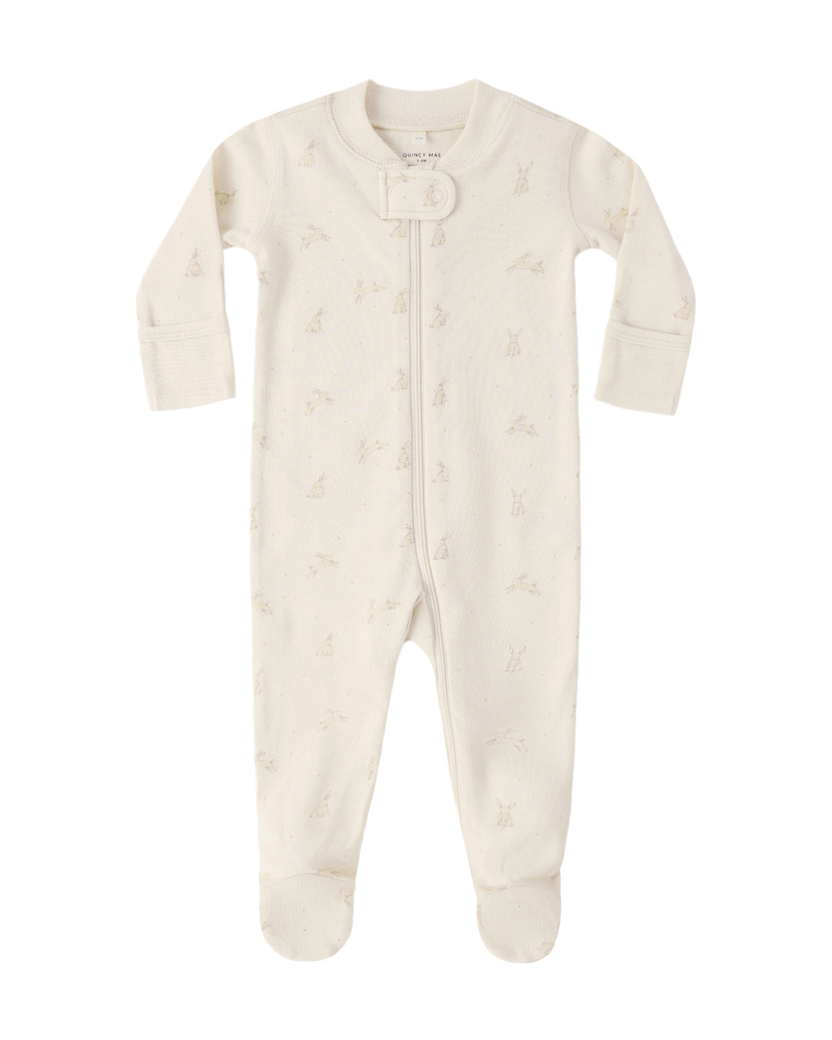 Quincy Mae Bamboo Zip Footie / Bunnies