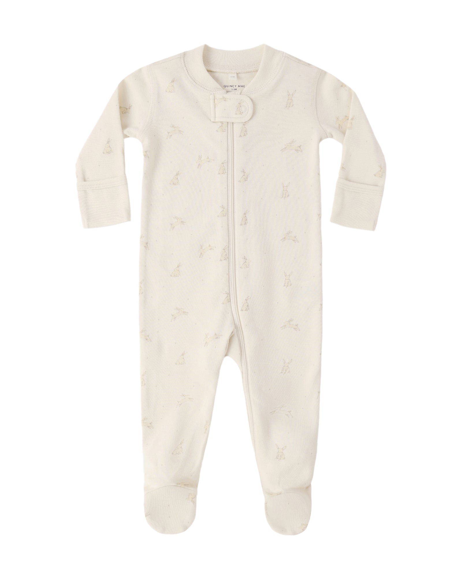 Quincy Mae Bamboo Zip Footie / Bunnies