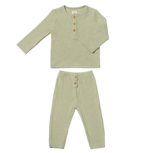 Jaxx Top + Delen Bottom Set / Sage Green