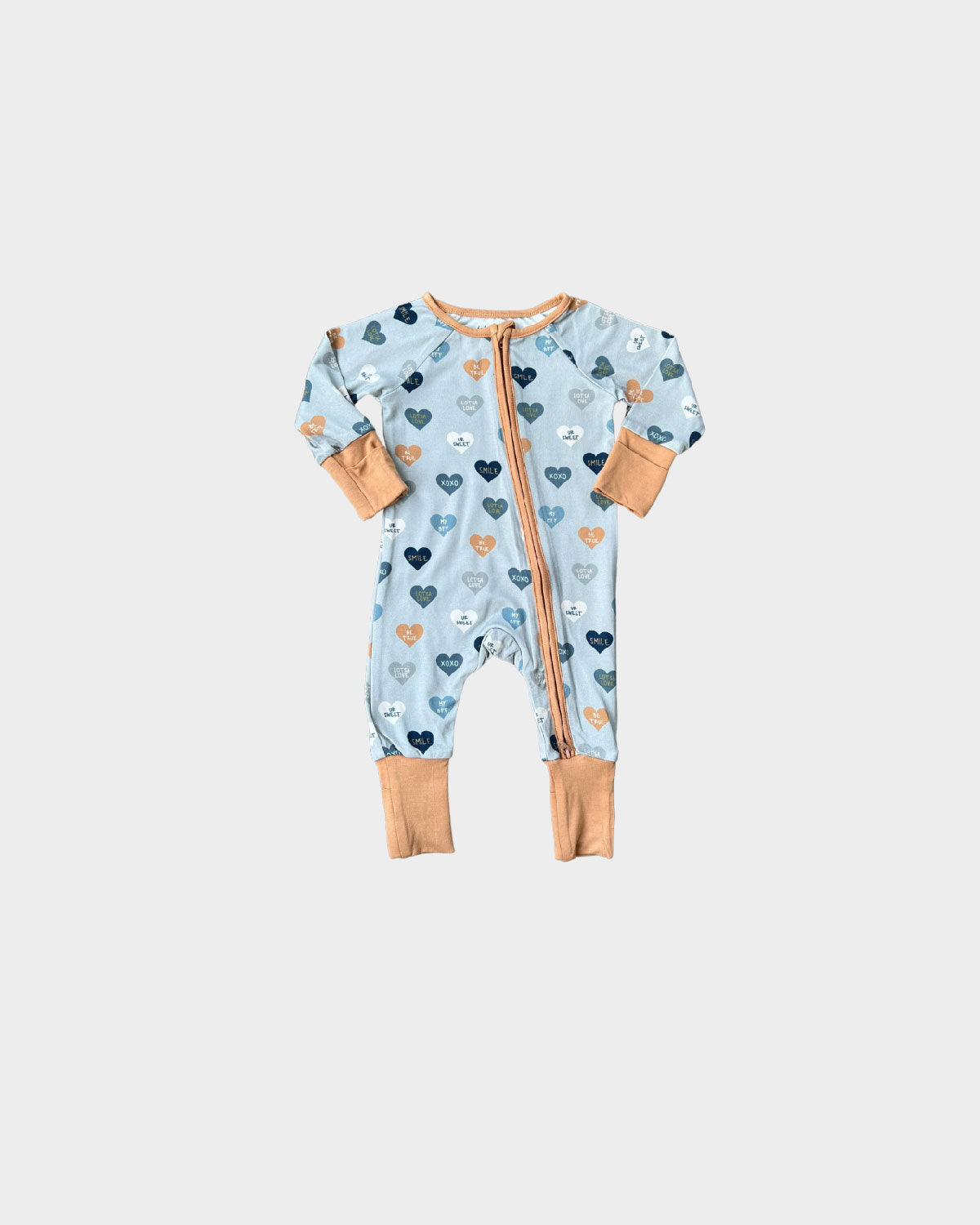 Babysprouts Footless Romper / Boy's Hearts