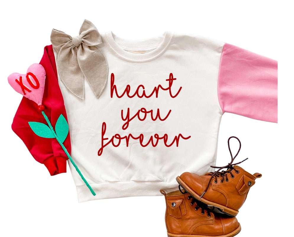 Heart You Forever Color Block Sweatshirt