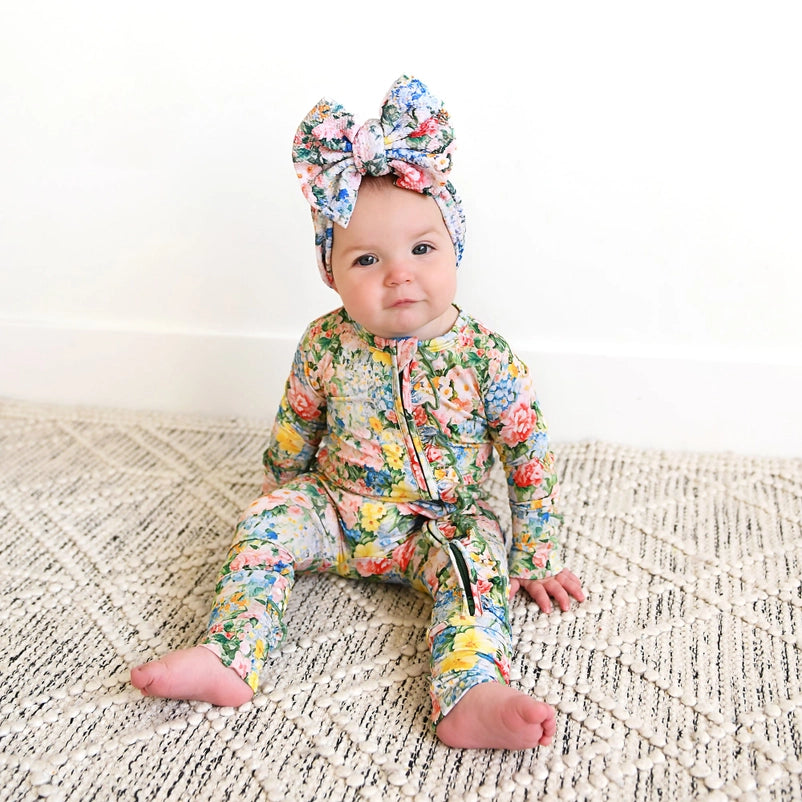 Joanna Ruffle Zip Bamboo Romper