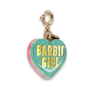 Charm It! Gold Barbie Girl Heart Charm