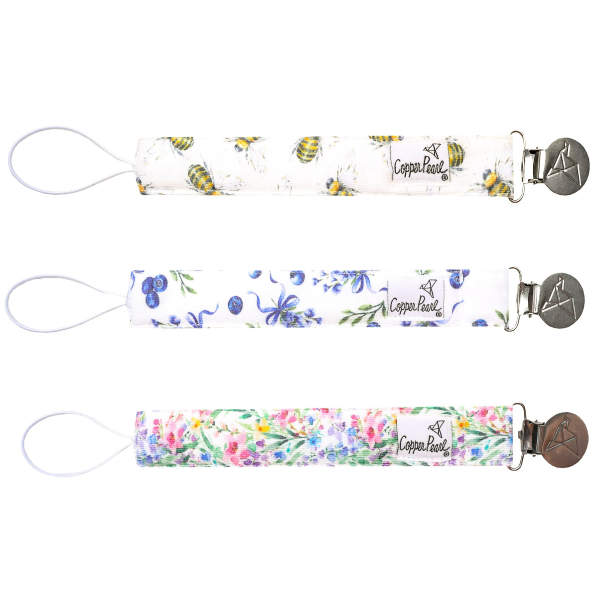 Copper Pearl Binky Clip Set / Catherine