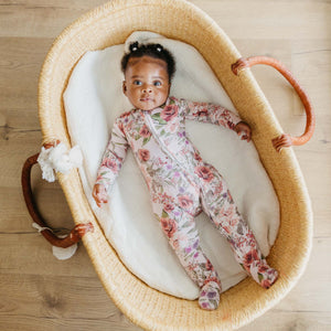 Copper Pearl Bamboo Zip-Up Footie / Deborah