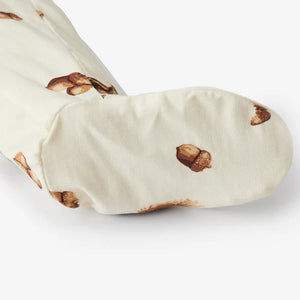 Milkbarn Luxe Stretch Zipper Footed Romper / Chipmunk