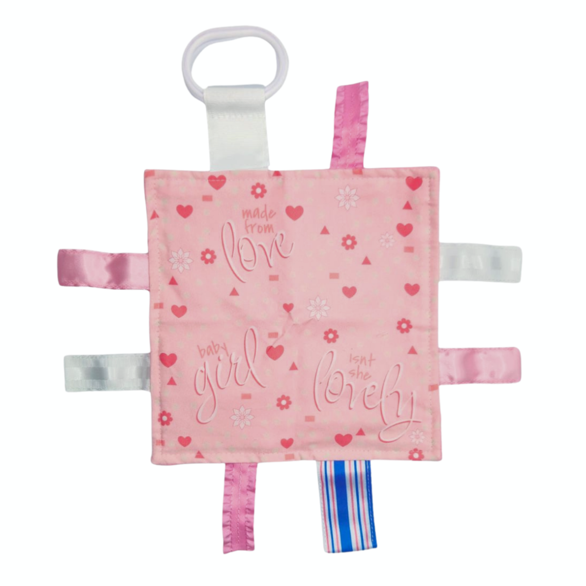 Baby Jack Crinkle Tag Square 8"x8" / Baby Girl