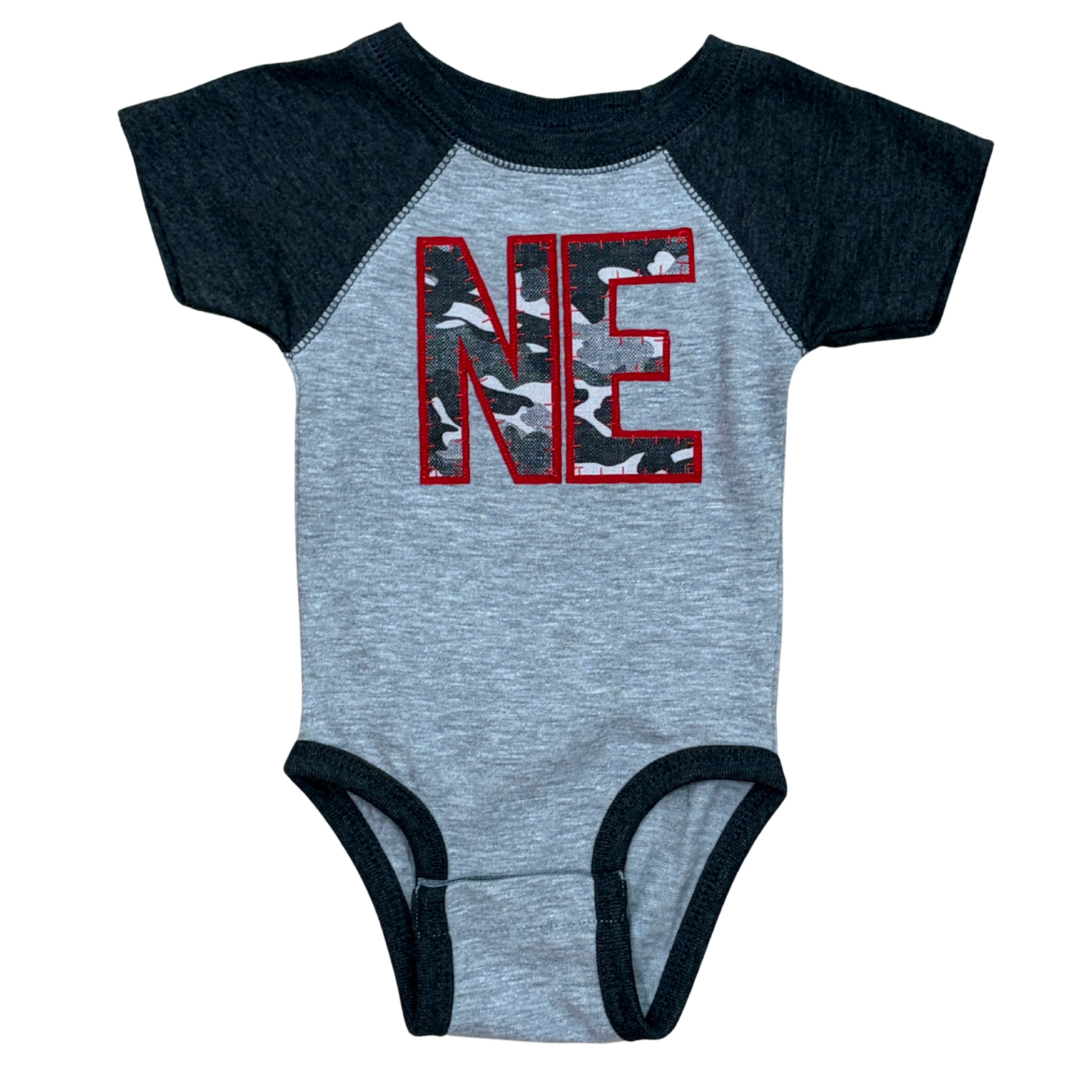 Camo NE Vintage Gray Onesie