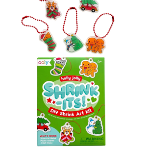 Ooly Mini Shrink-its! DIY Shrink Art Kit - Holly Jolly