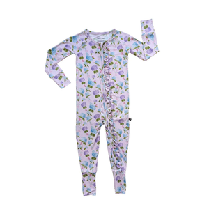 Lev Baby Ruffled Poppy Convertible Romper / Colette Hydrangea