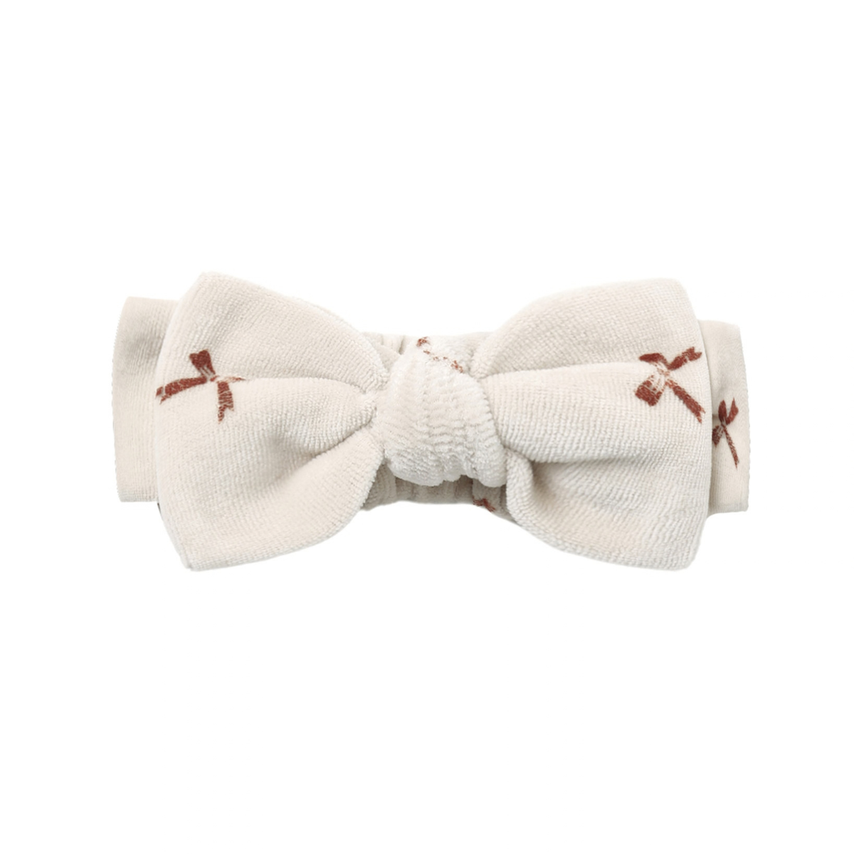 Quincy Mae Velour Bow Headband / Red Bows - 0-12 Months
