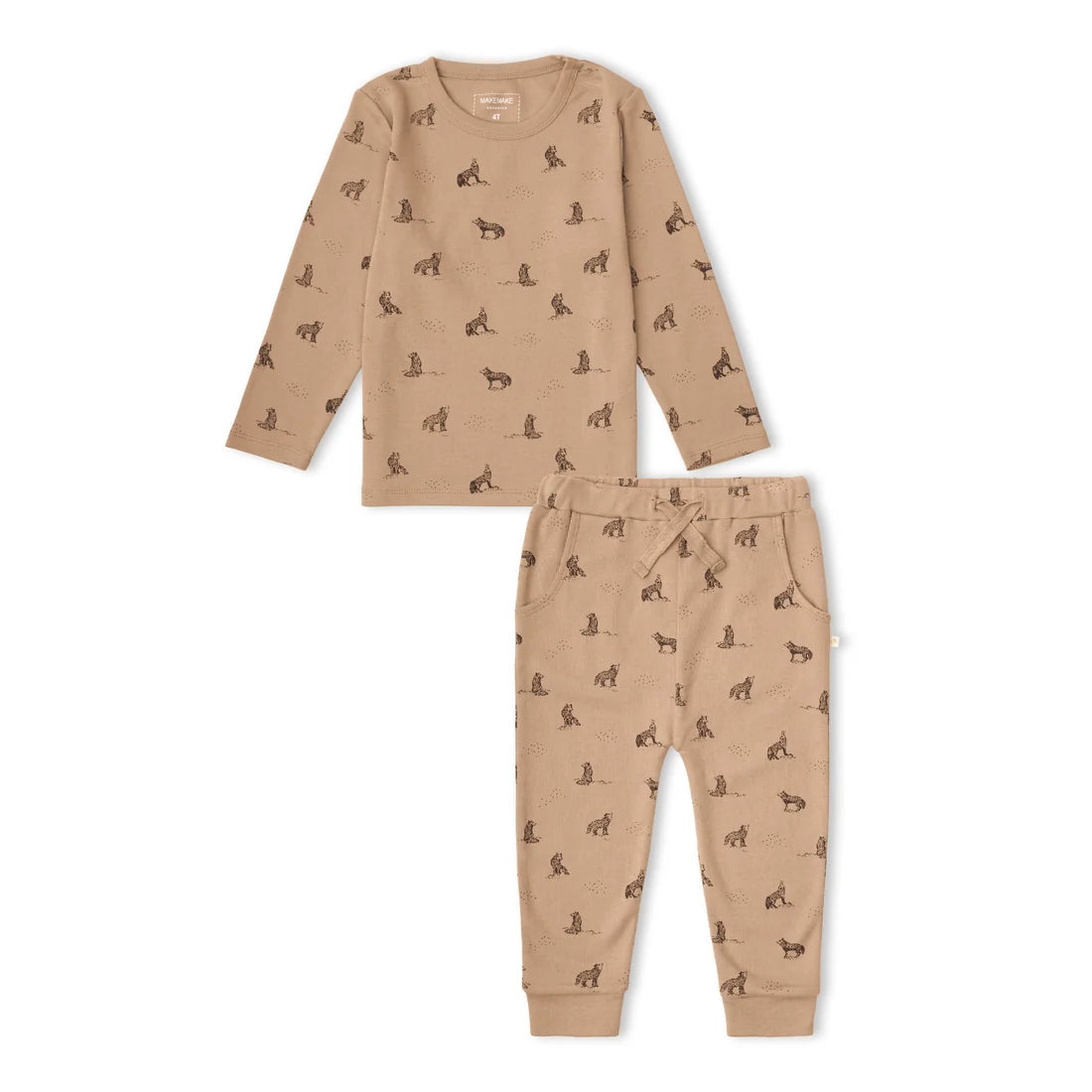 Organic Tee & Pants Set / Woodland Fox