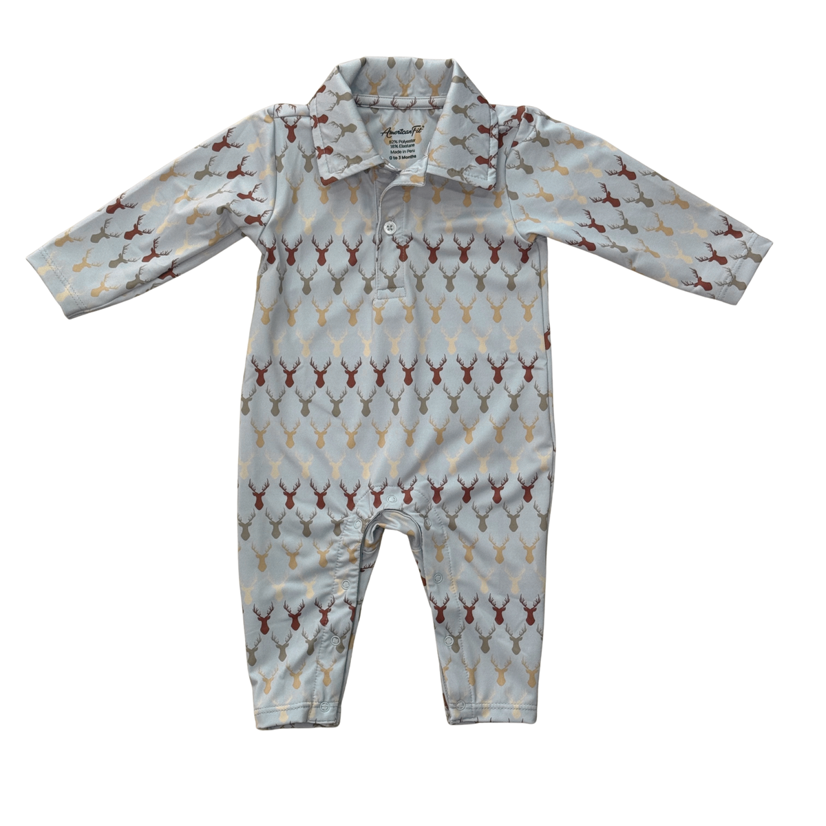 American Fit Kids Banks Performance Romper / Stag