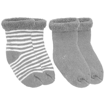Kushies Terry Socks 2-Pack - Grey