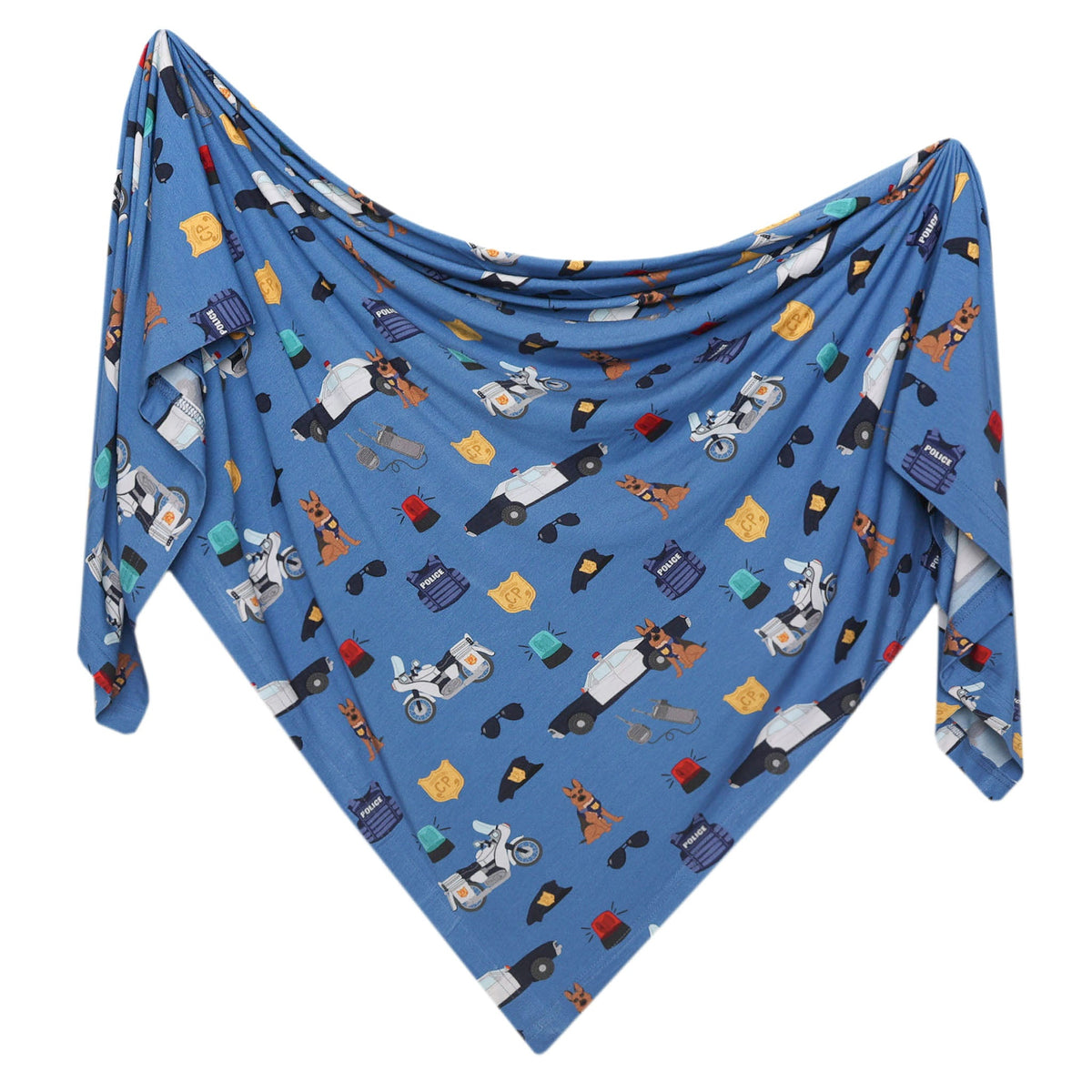 Copper Pearl Bamboo Swaddle Blanket / Policemen