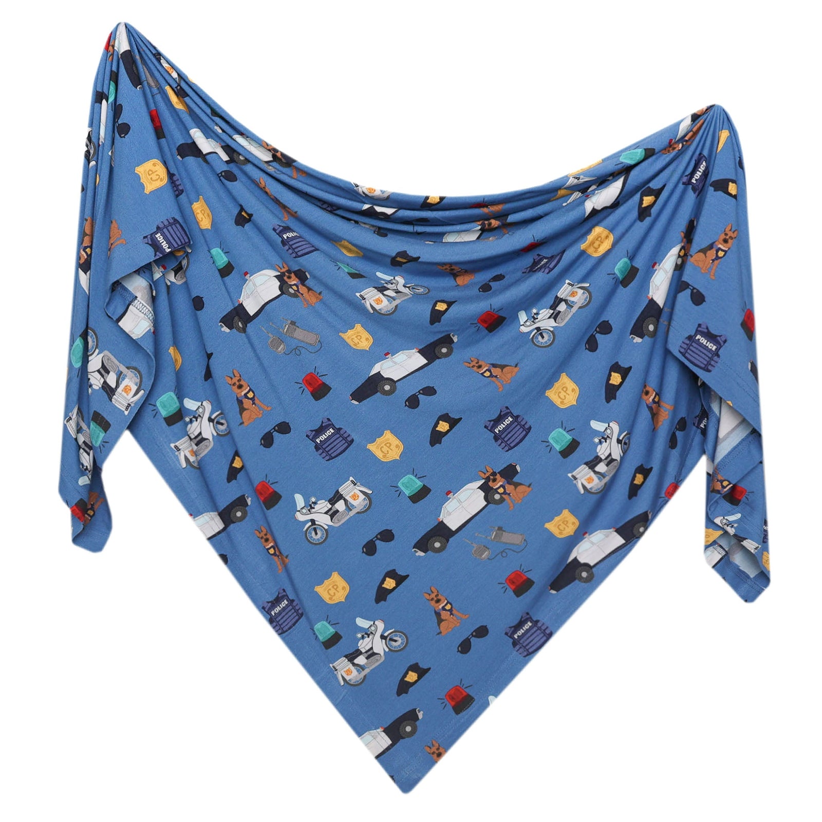 Copper Pearl Bamboo Swaddle Blanket / Policemen