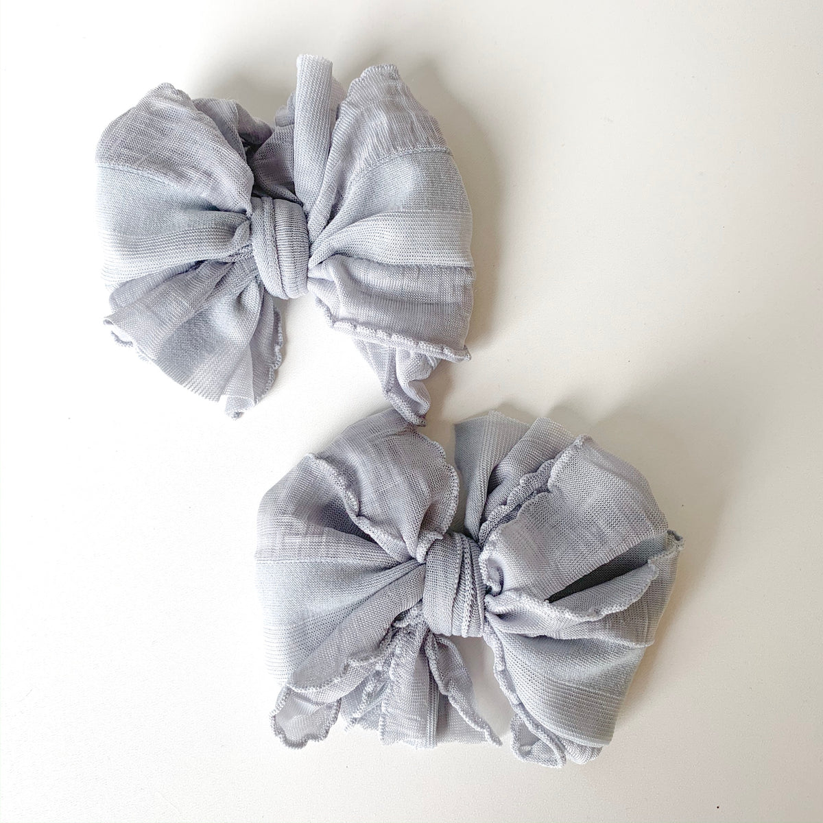 Ruffle Hair Clip Set