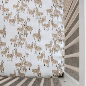 Little Unicorn Cotton Muslin Crib Sheet / Llama Llama