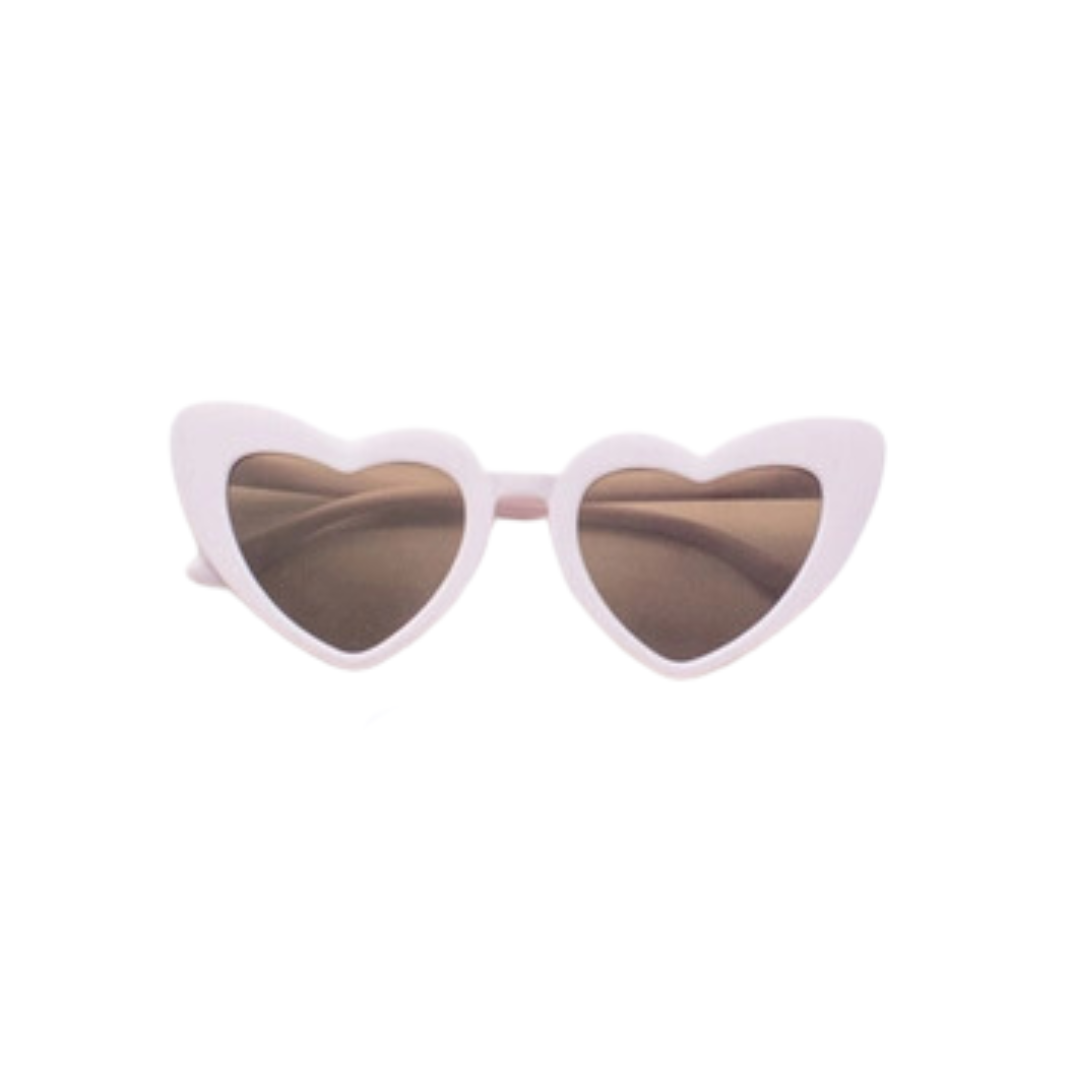 Kid's Pastel Pink Heart Barbie Style Sunglasses