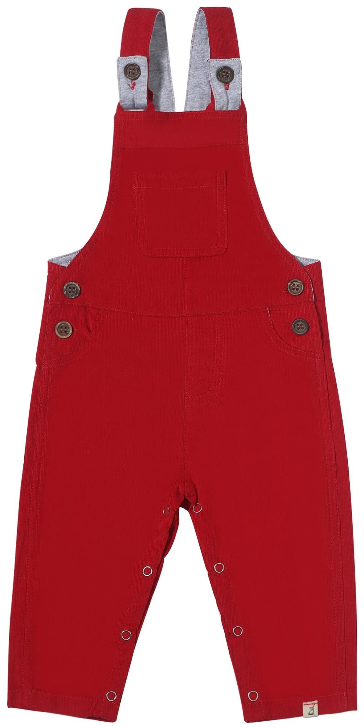 Me & Henry Harrison Cord Overalls / Red