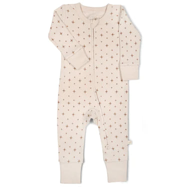 Organic 2-Way Zip Romper / North Star