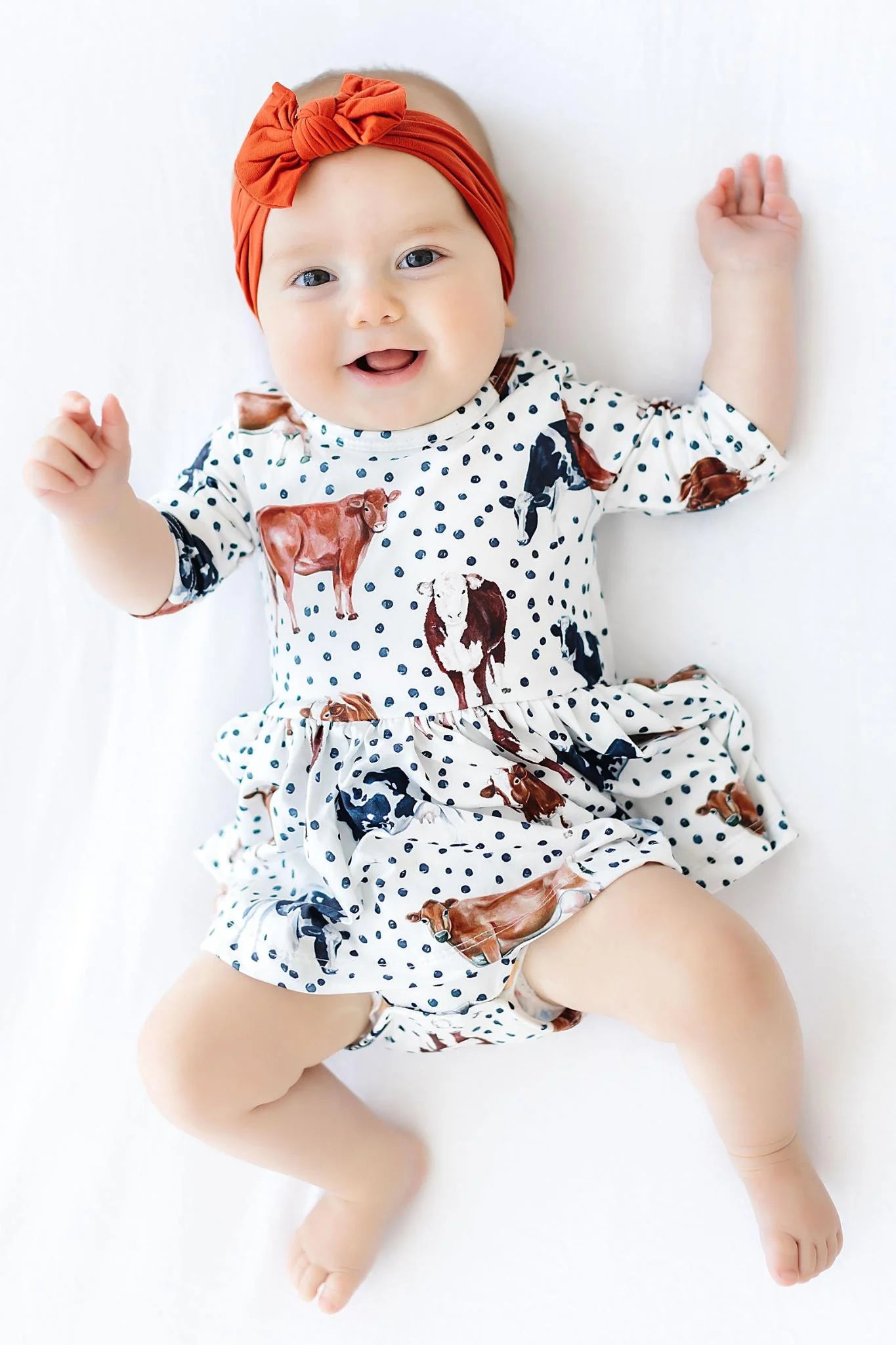 Moo Meadows Bodysuit Twirl Dress