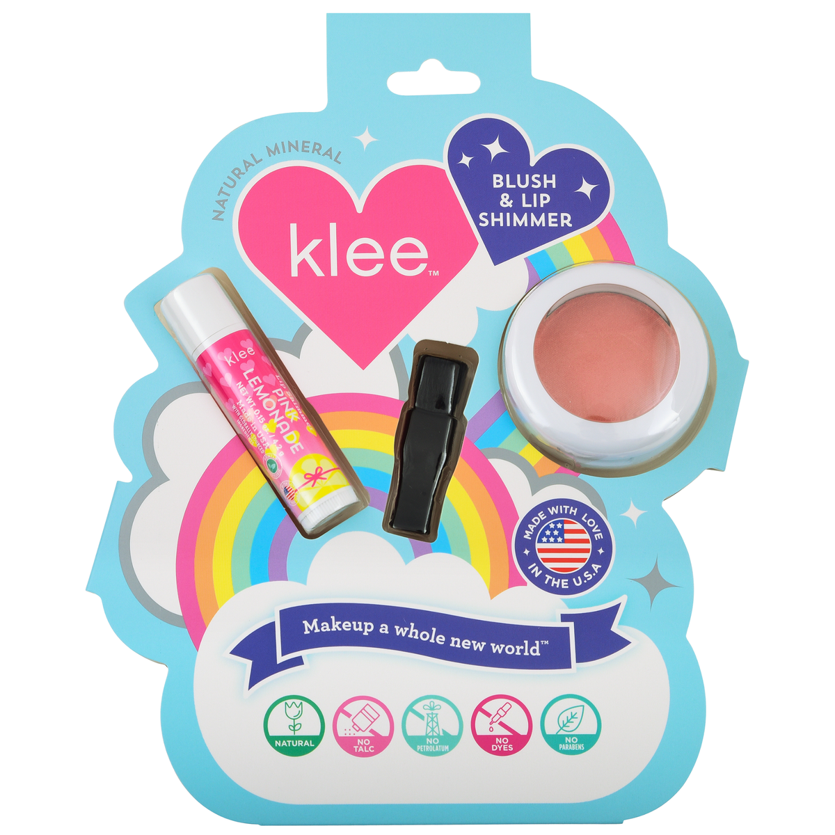 Klee Honey Pink Buzz Blush and Lip Shimmer Set